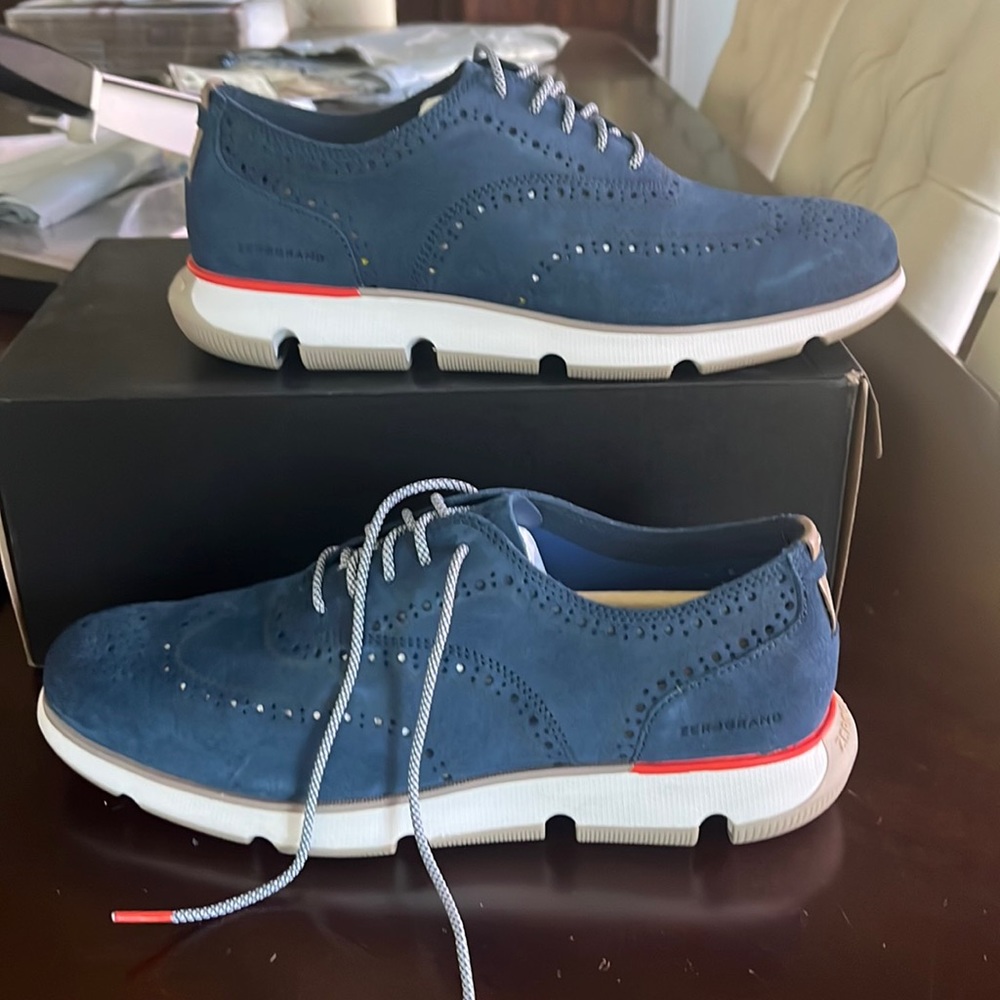 Water proof navy blue cole haans